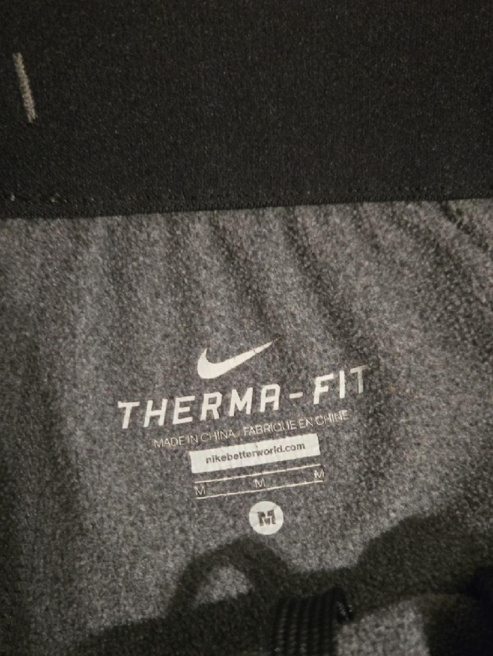 Nike Dark Gray Athletic Joggers with Ankle Zips - Picture 2 of 3